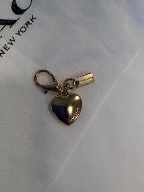 NWOT Coach Gold Heart Charm